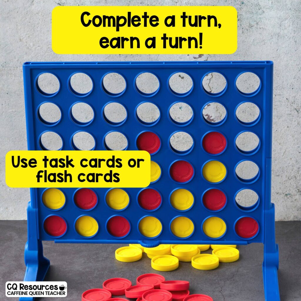 Use task cards along with traditional games to work on so many valuable skills at once!