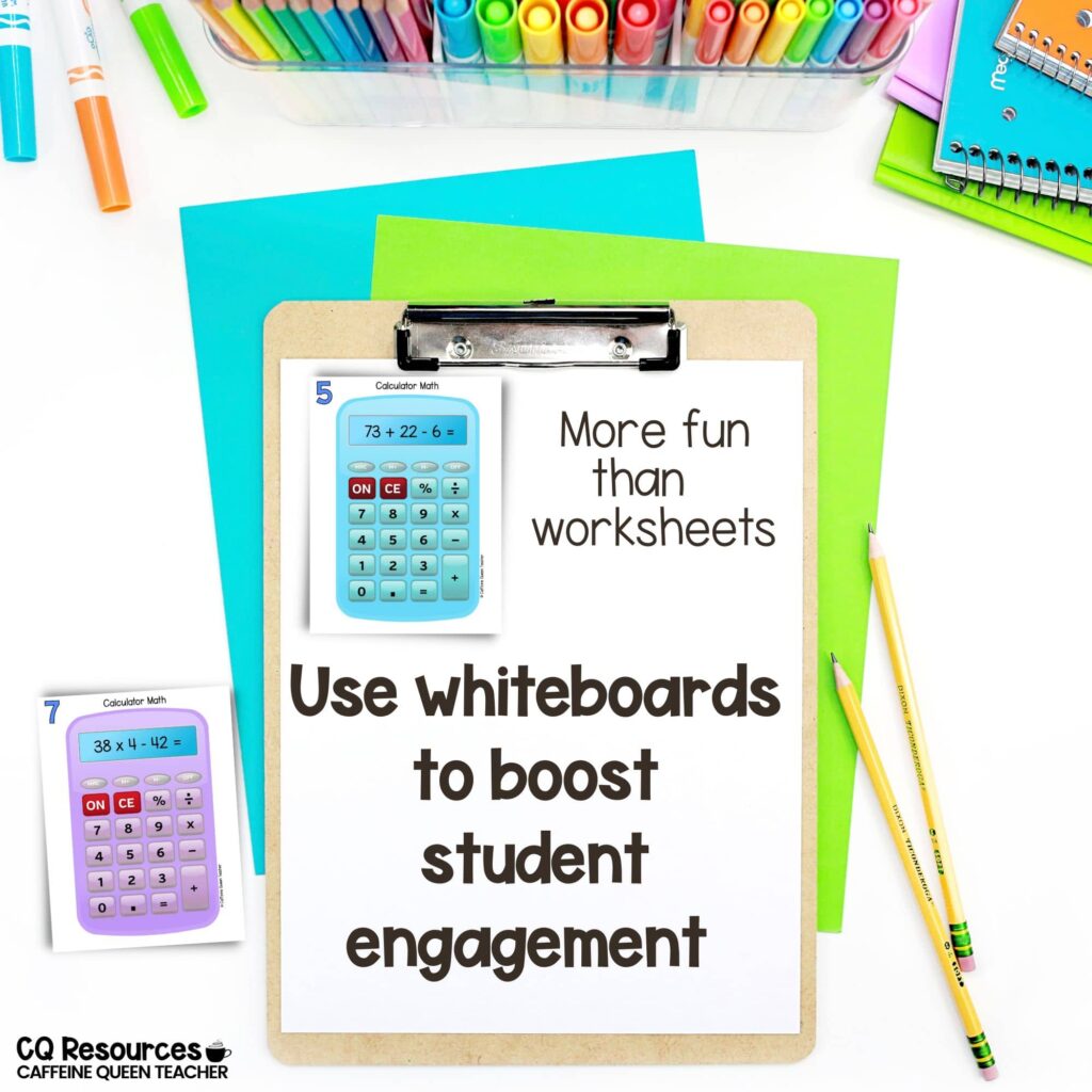 Use whiteboards - dry erase boards - along with task cards for engaging lesson alternatives