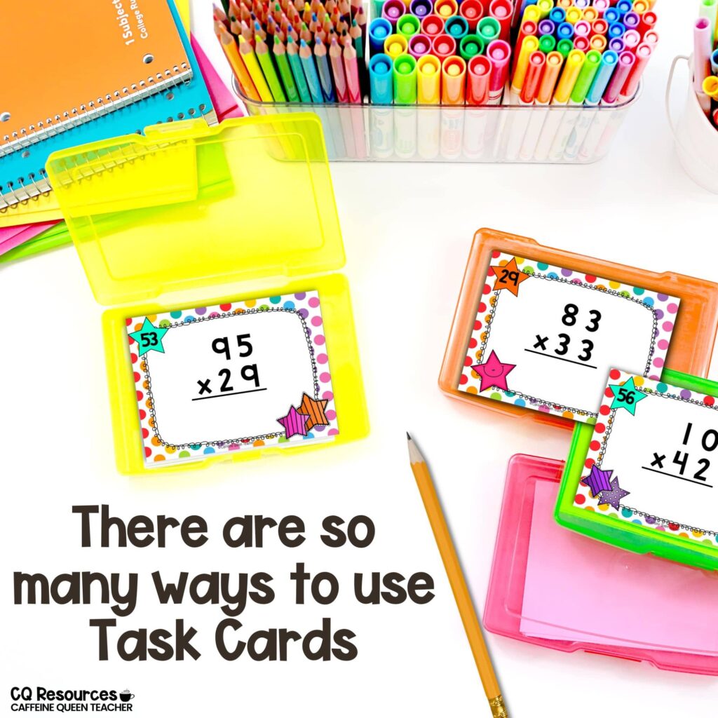 There are so many ways task cards can be used in class. They're versatile and easy to plan in lessons.