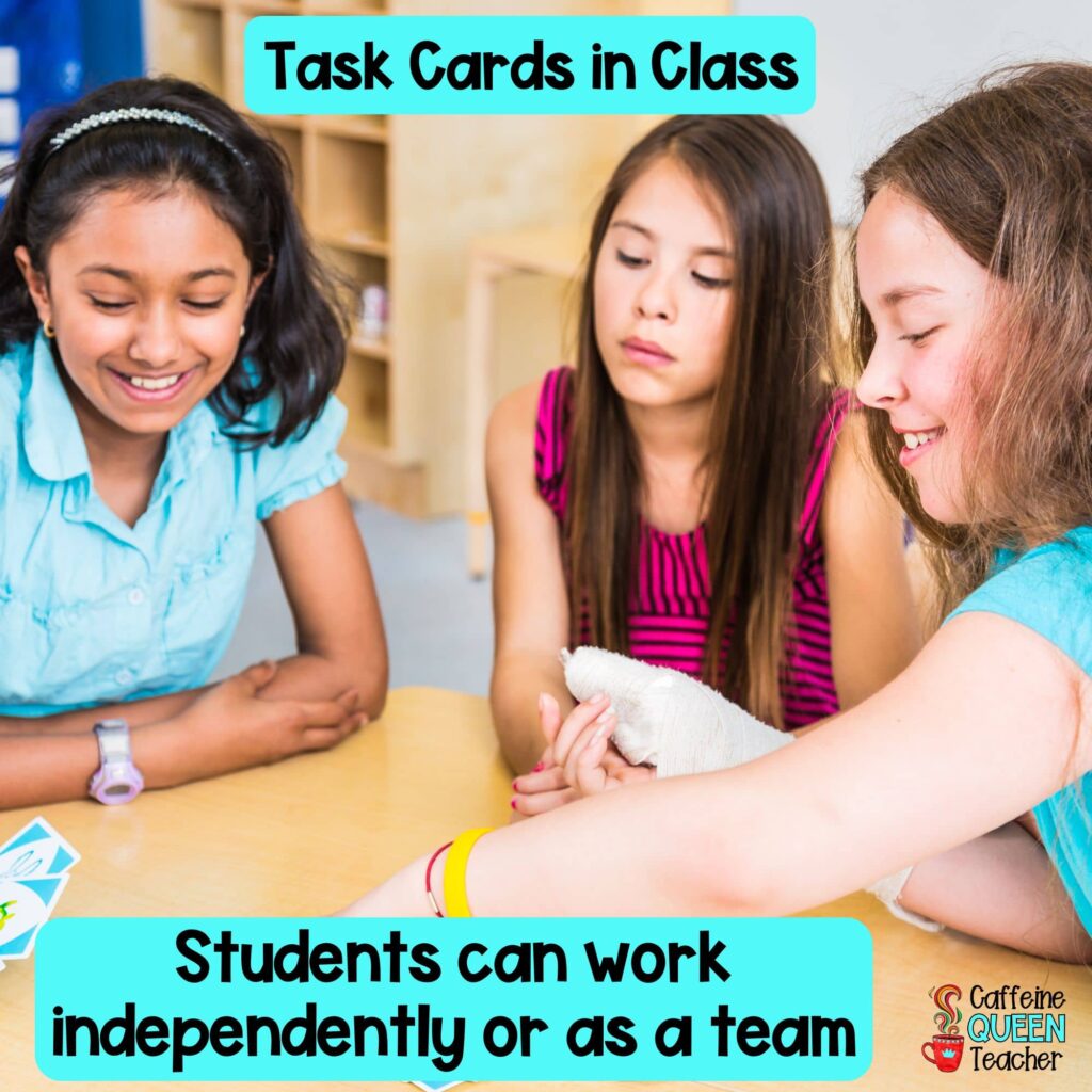 problem solving task cards for elementary students