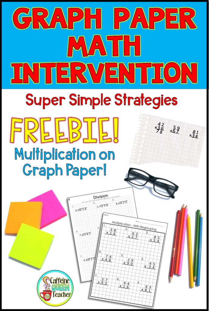 Graph paper math intervention FREEBIE
