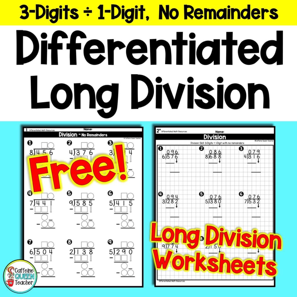 differentiated-division-free-worksheets-set-cover