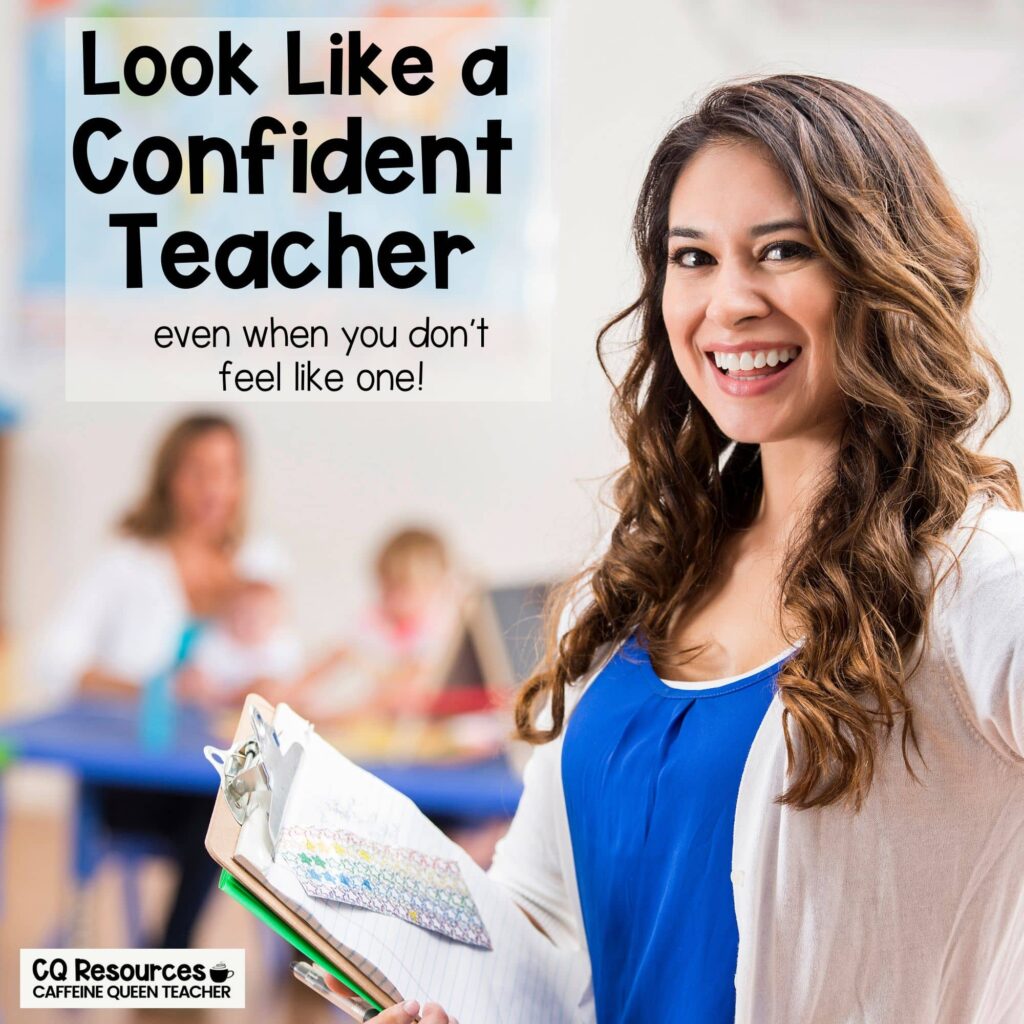 image of a teacher looking confident even if she feel flustered