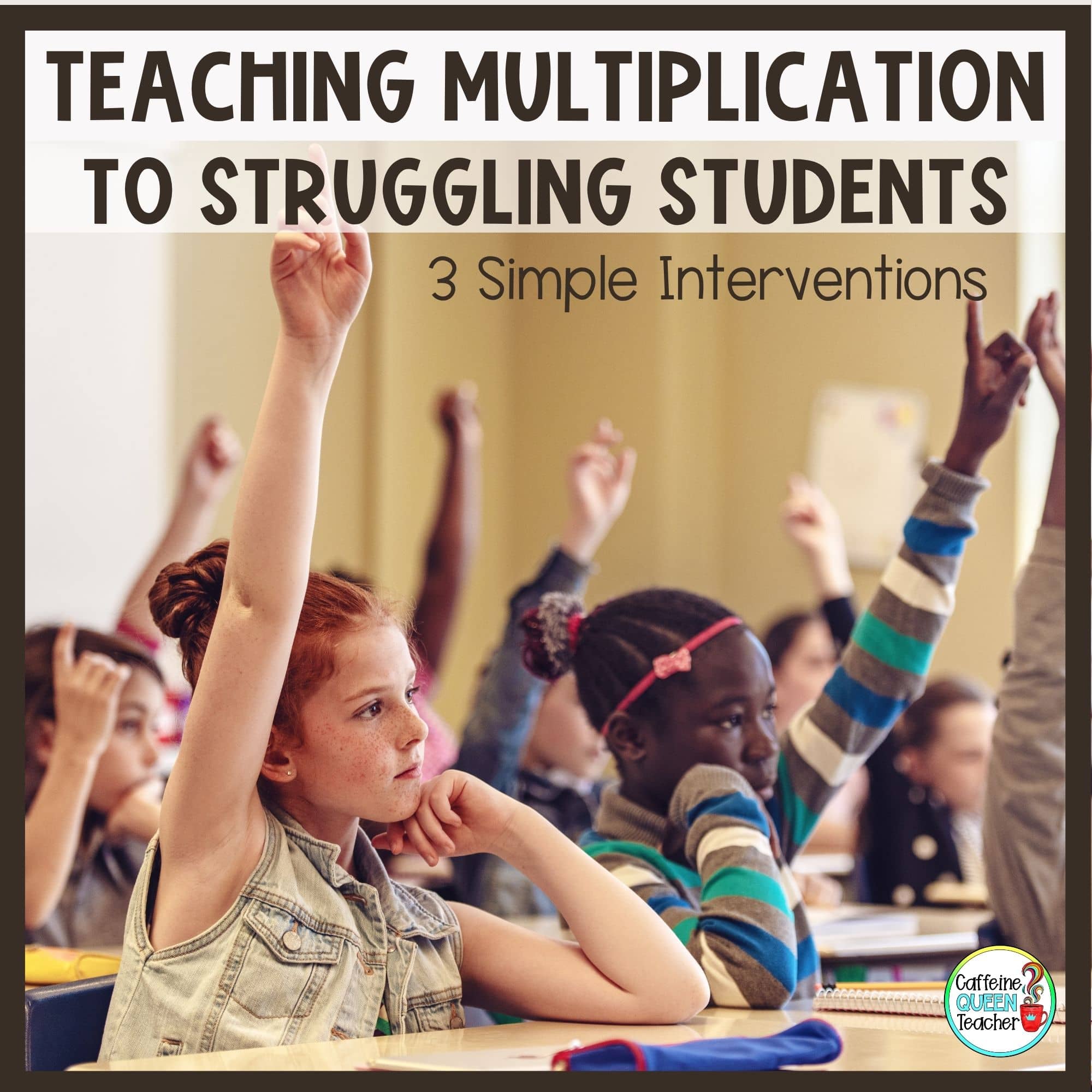students participating in class to learn about multiplication