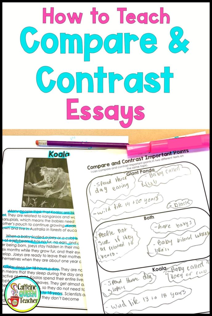 Using paired passages to teach compare and contrast essay writing