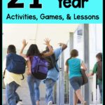 Students running out of the school excited about summer break