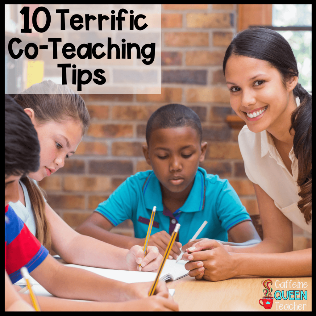 co-teaching tips image of a teacher and several students