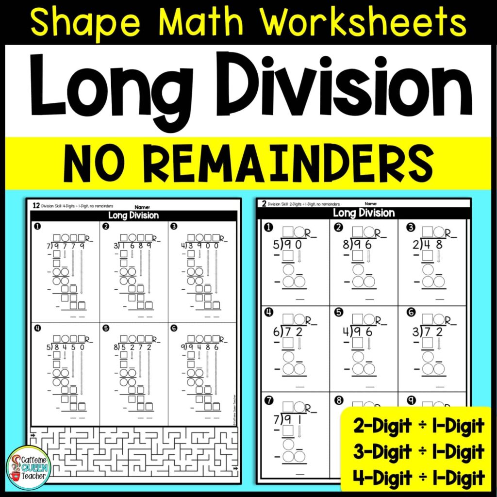 Long Division and Multiplication Using the Standard Algorithm ...
