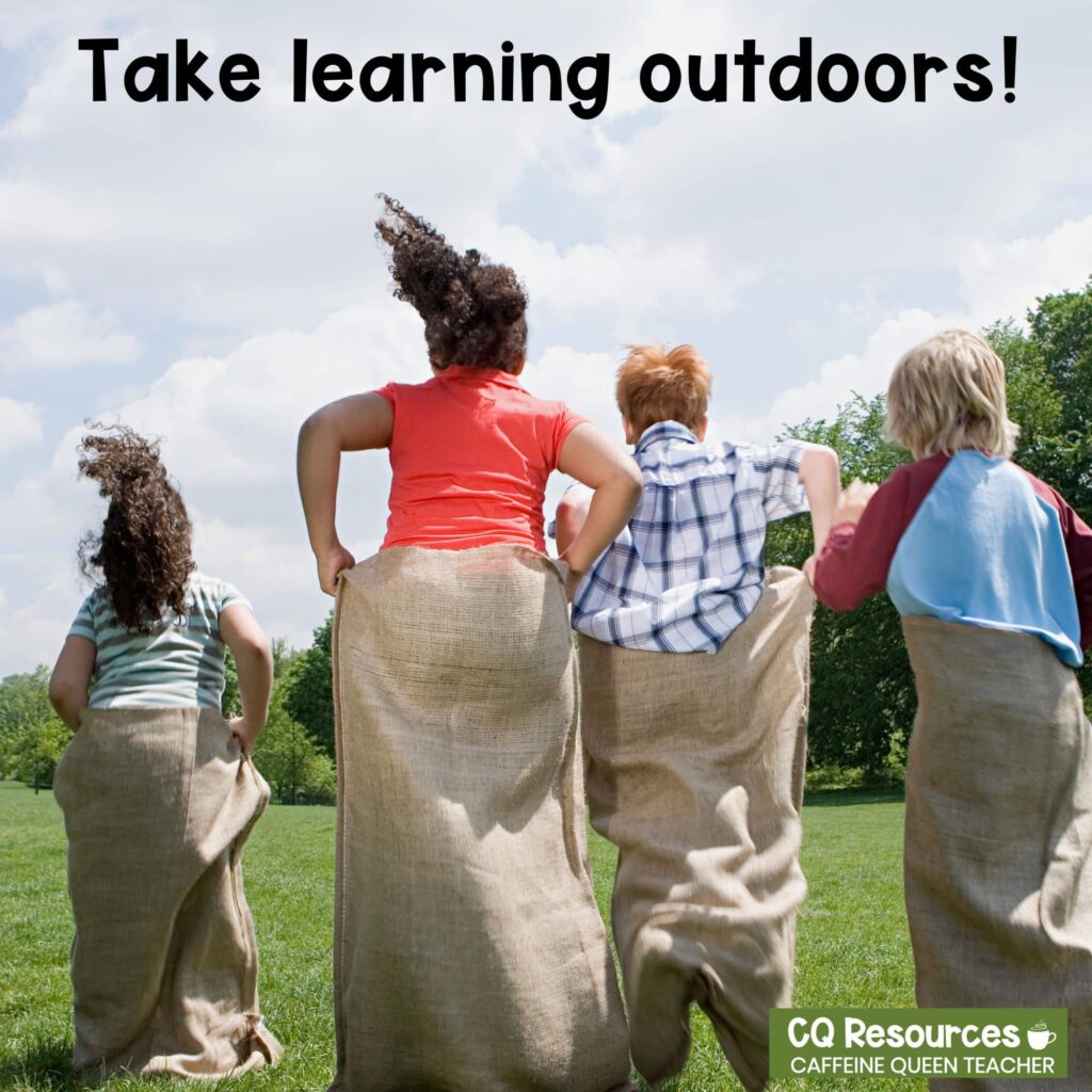 planning a day of learning outside can keep students engaged at the end of the year