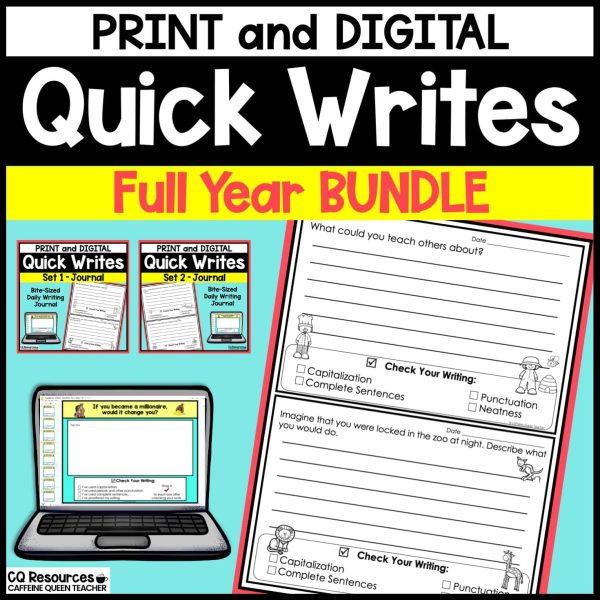 Quick Writes journal writing for students