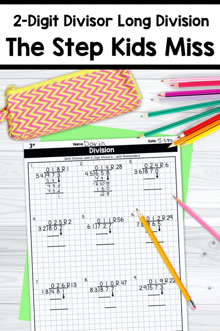 The Step Kids Miss in 2-Digit Divisor Long Division - Caffeine Queen ...