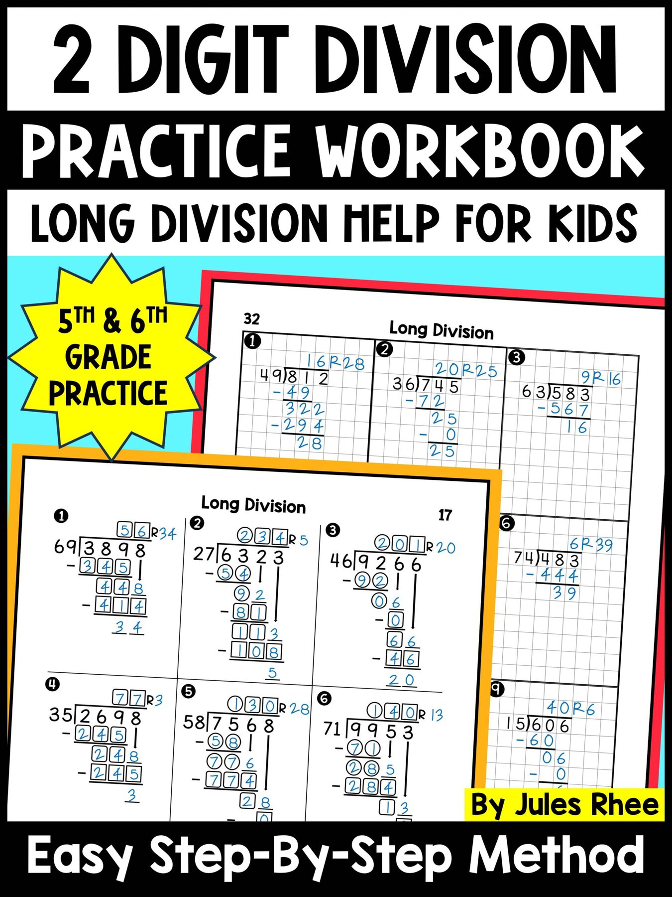 Parent's Guide to Long Division With Labeled Examples - Caffeine Queen ...