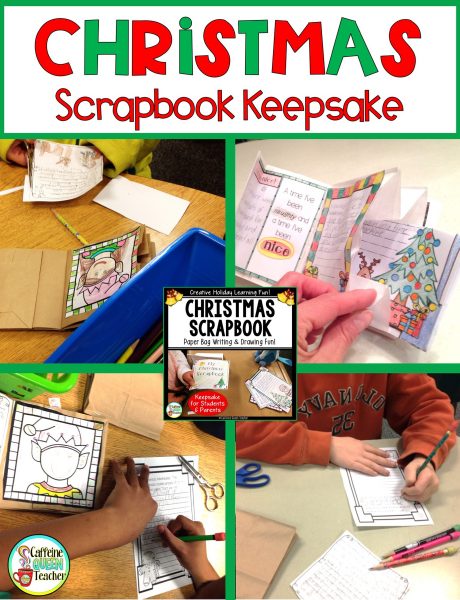 Christmas keepsake scrapbook is perfect for students to make as gifts